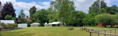 Rear Gardens with Marquees
