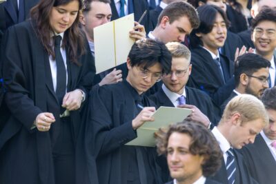 Students at matriculation ceremony photo. Image credit: Lloyd Mann