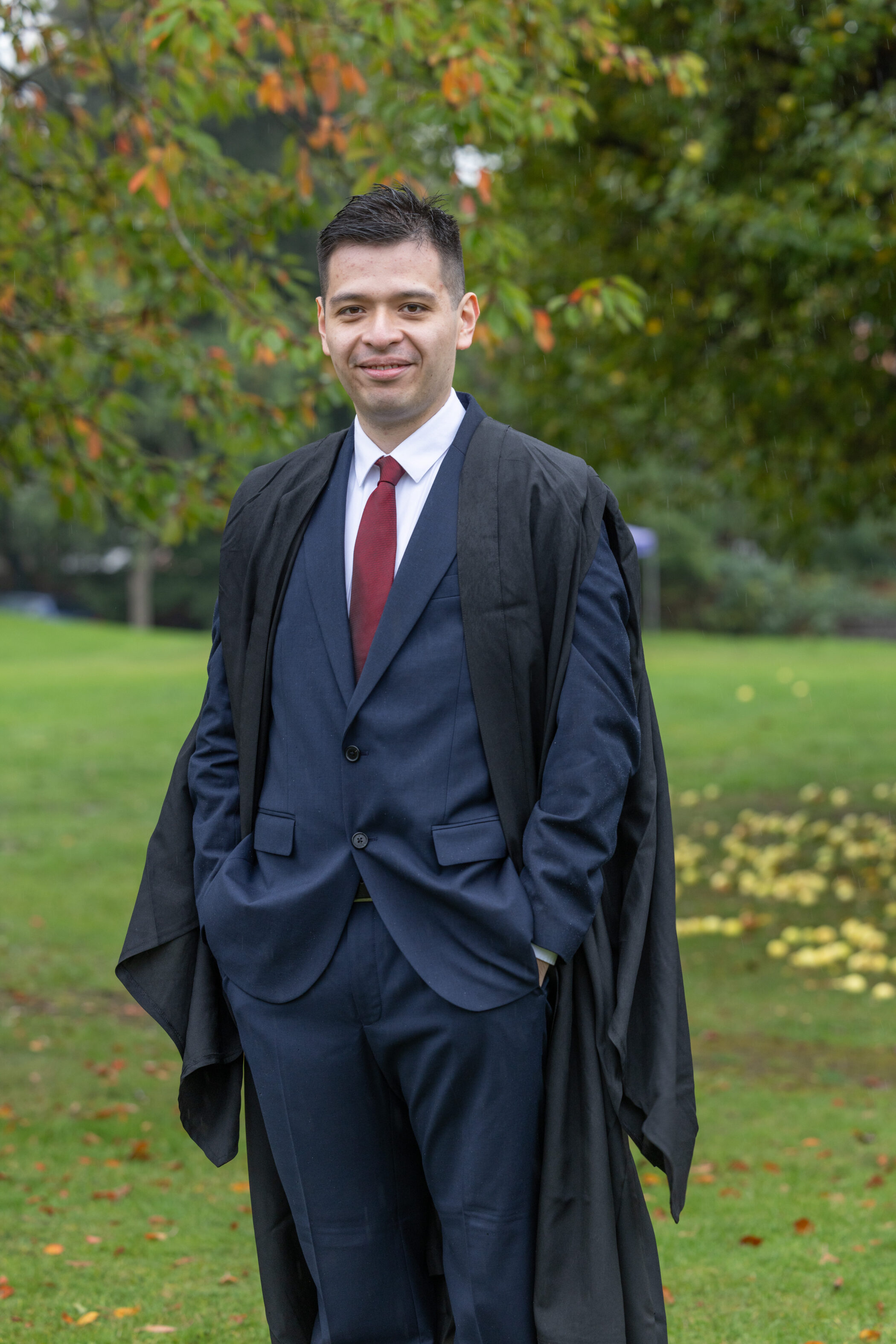 Sebastian Acuy wearing matriculation gown