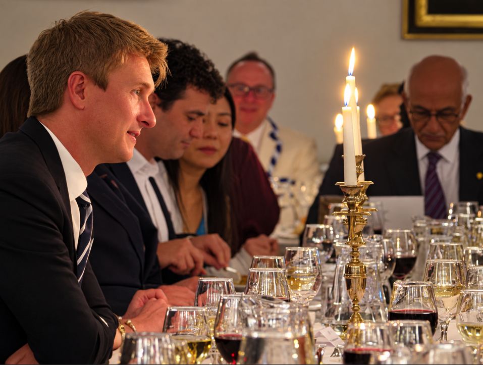 Alumni Reunion Dinner 2026 - people talking over candlelight